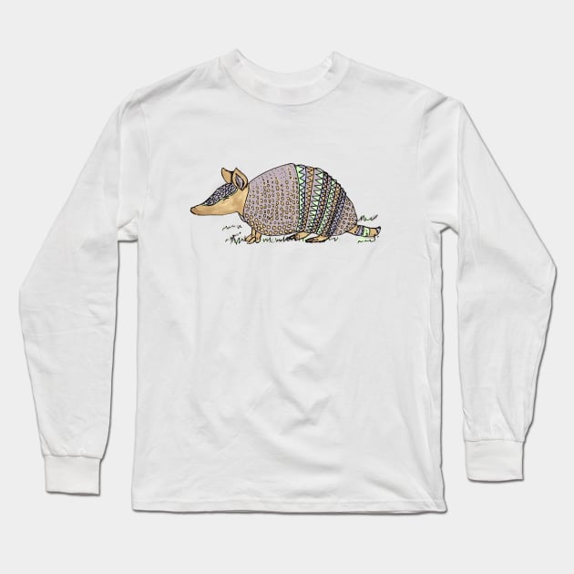 Armadillo Long Sleeve T-Shirt by LauraKatMax